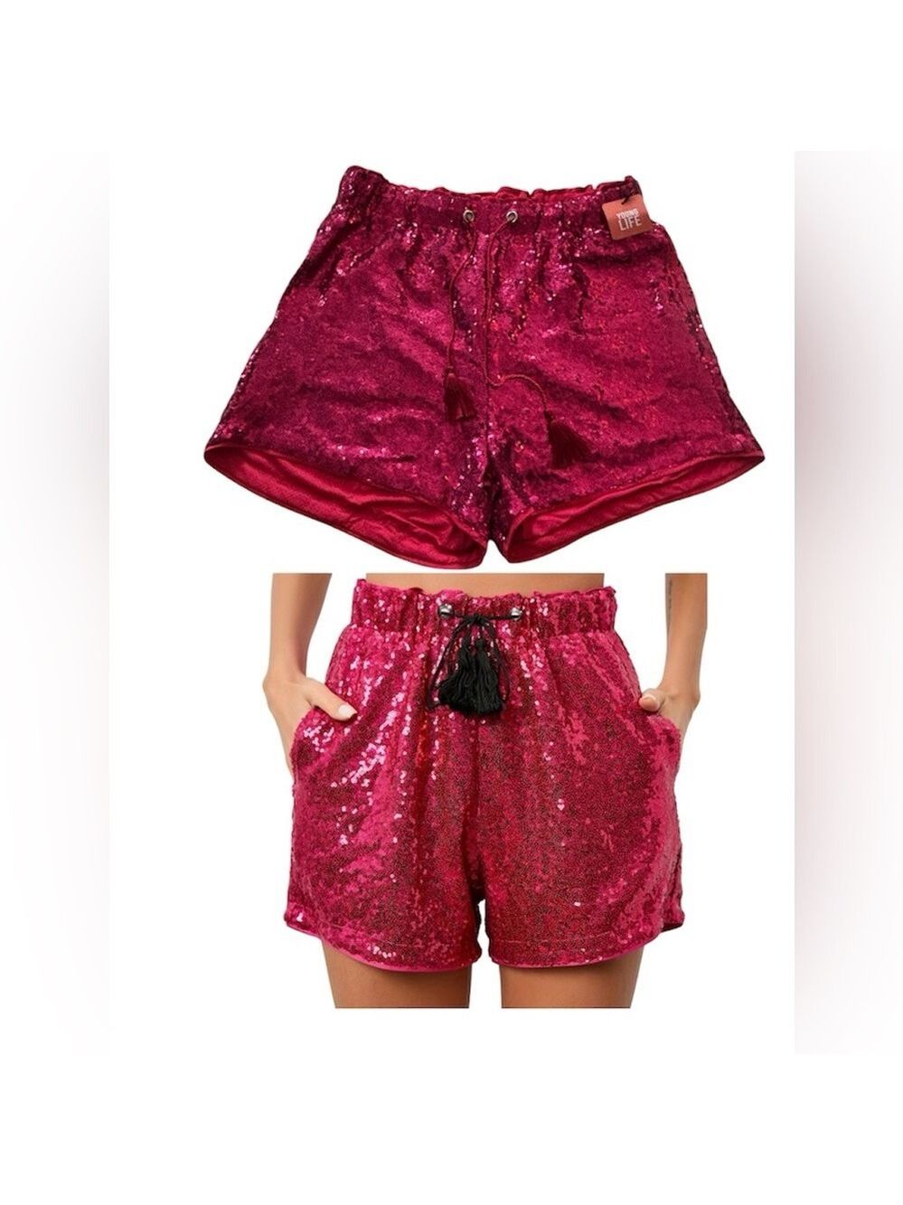 Sequined Shorts Women's XL New